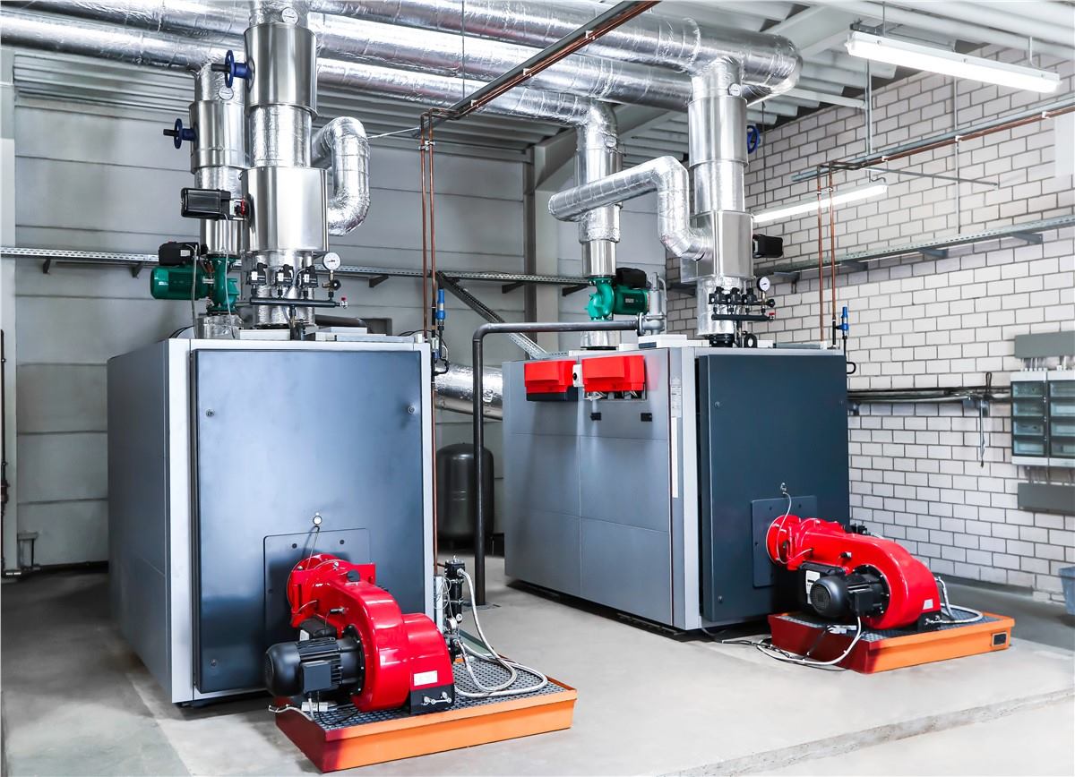 Commercial unit heaters installed in a business facility