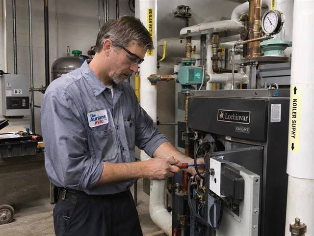 Commercial boiler installation